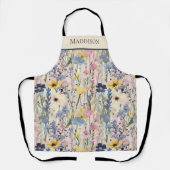Wildflower Monogram Botanical エプロン (正面)