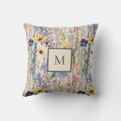 Wildflower Monogram Botanical クッション (裏面)