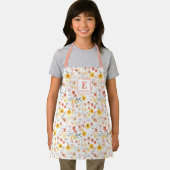 Wildflower monogram floral Apron エプロン (インサイチュ)