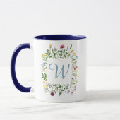 Wildflower Monogram – Mother's Day Gift for her マグカップ (左)