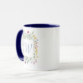 Wildflower Monogram – Mother's Day Gift for her マグカップ (正面左)