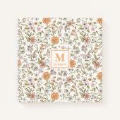 Wildflower Monogram Notebook Journal ノートブック (正面)