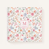 Wildflower Monogram Notebook Journal ノートブック (正面)