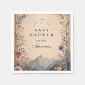 Wildflower Mountain Baby Shower スタンダードカクテルナプキン (正面)