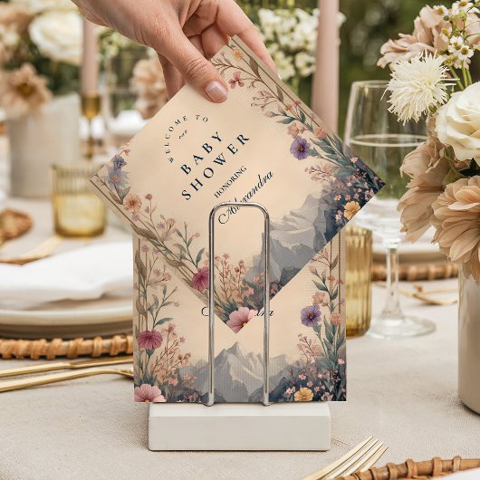 Wildflower Mountain Baby Shower スタンダードカクテルナプキン