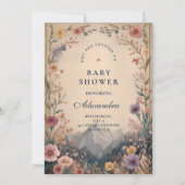 Wildflower Mountain Baby Shower 招待状 (正面)