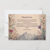 Wildflower Mountain Birthday サンキューカード (正面)