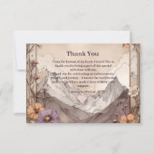 Wildflower Mountain Birthday Elegance サンキューカード (正面)