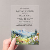 Wildflower Mountain Meadow Bridal Shower アクリル招待状 (インサイチュ (ポータブル))