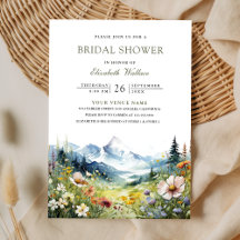 Wildflower Mountain Meadow QR Code Bridal Shower