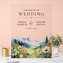 Wildflower Mountain Meadow Wedding Welcome