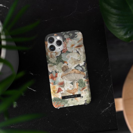 Wildflower Mushroom | ボヘミアンの秋の森のモノグラム Case-Mate iPhoneケース
