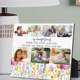 Wildflower My Beautiful Family 名前7枚 写真 フォトプラーク