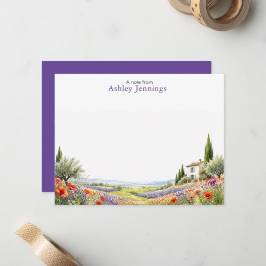 Wildflower Note Cards | カントリー文具 ノートカード (正面/裏面インサイチュ)