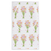 Wildflower Pastel Bridal Shower Custom Thank You スモールペーパーバッグ (裏面)