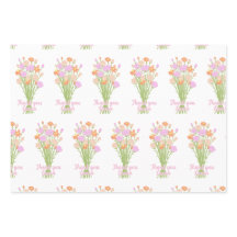 Wildflower Pastel Bridal Shower Custom Thank You 