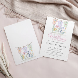Wildflower Pastel Floral ベビーシャワー 招待状