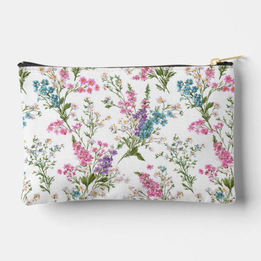 Wildflower Pastel Spring Floral Pattern アクセサリーポーチ (裏面)