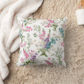 Wildflower Pastel Spring Floral Pattern  クッション (ブランケット)