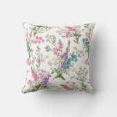 Wildflower Pastel Spring Floral Pattern  クッション (裏面)