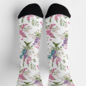Wildflower Pastel Spring Floral Pattern ソックス (上部)
