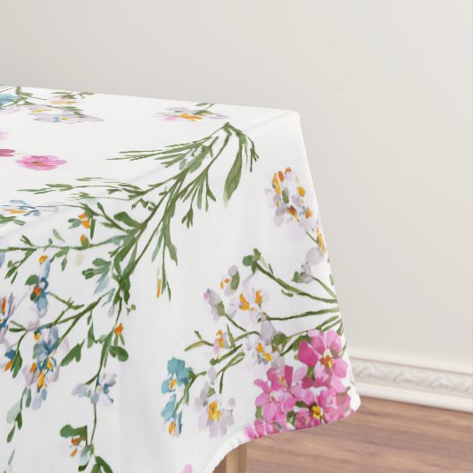 Wildflower Pastel Spring Floral Pattern テーブルクロス (インサイチュ)