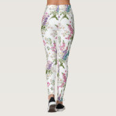 Wildflower Pastel Spring Floral Pattern  レギンス (裏面)