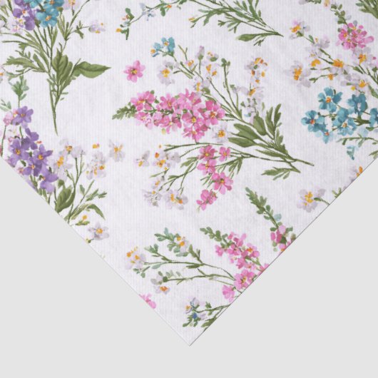 Wildflower Pastel Spring Floral Pattern 薄葉紙 (詳細)
