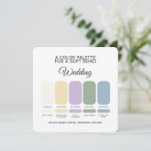 Wildflower Pastel Wedding Color Palette Card 招待状 (スタンド正面)