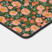 Wildflower peony floral botanical desk mat デスクマット (コーナー)