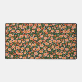 Wildflower peony floral botanical desk mat デスクマット