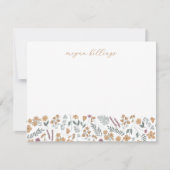Wildflower Personalized Notecards - Thank You Card ノートカード (正面)
