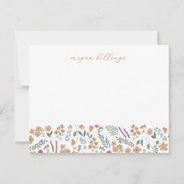 Wildflower Personalized Notecards - Thank You Card ノートカード