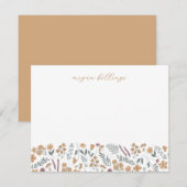 Wildflower Personalized Notecards - Thank You Card ノートカード (正面/裏面)