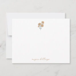 Wildflower Personalized Notecards - Thank You Card ノートカード