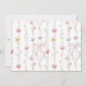 Wildflower Photo Birthday Thank You Card 招待状 (裏面)