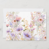 Wildflower Photo Birthday Thank You Card 招待状 (裏面)