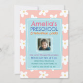 Wildflower Photo Preschool Graduation Party 招待状 (正面)