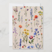 Wildflower Photo SURPRISE 50th Birthday Champagne 招待状 (裏面)