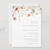 Wildflower Photo Wedding Invitation 招待状 (正面)