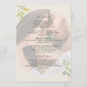 Wildflower Photo Wedding Program プログラム (裏面)