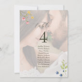 Wildflower Photo Wedding Seating Chart (正面)
