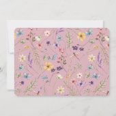 Wildflower Pink Baby Shower Invitation 招待状 (裏面)