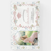 Wildflower Pink Bow 卒業パーティー 横断幕 (縦)