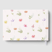 Wildflower Pink Bow Graduation party ゲストブック (裏面)