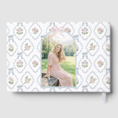 Wildflower Pink Bow Graduation Party  ゲストブック (裏面)