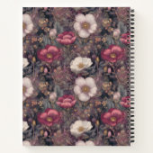 Wildflower Pink Rose Garden Personalized ノートブック (裏面)