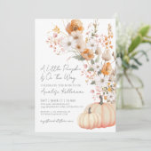 Wildflower Pumpkin Baby Shower 招待状 (スタンド正面)