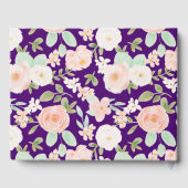 Wildflower Purple Gingham Bow Graduation Party ゲストブック (裏面)