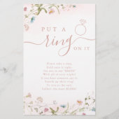 Wildflower put a ring on it ブライダルシャワーゲーム (正面)